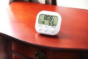 Indoor Thermometer &mdash; Hygrometer &amp; Desktop Clock &mdash; Easy To Read &amp; Accurate &ndash; Displays Temperature, Humidity and...