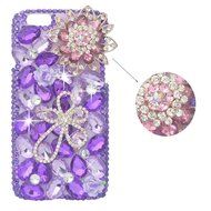 Spritech(TM) Bling Clear Phone Case For Iphone 7 Plus 5.5inch,3D Handmade Blue Crystal Flower Butterfly Accessary...
