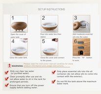 Aphse Electric Ultrasonic Humidifier Diffuser Aromatherapy Essential oil Diffuser,120ML Whisper-Quiet,Enjoy Aromatherapy...