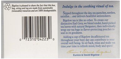 Bigelow Earl Grey Decaf Tea Bags, 20 ct N8