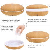 Aphse Electric Ultrasonic Humidifier Diffuser Aromatherapy Essential oil Diffuser,120ML Whisper-Quiet,Enjoy Aromatherapy... N3