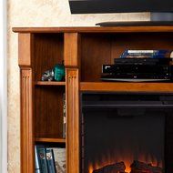 Kendall Electric Media Fireplace - Glazed Pine N11