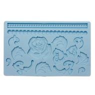 Rose Leaves Fondant Gum Paste Cake Silicone Mold