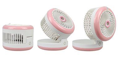 HJIAN Portable Mini Misting Fan Table Fans Humidifier Fan Portable Cooling Mist Fan Rechargeable Humidifier Personal... N4