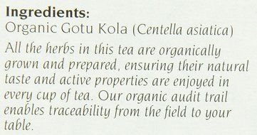 Teabags Herbal Tea Gotu Kola Tea Organic 24 BAG N3