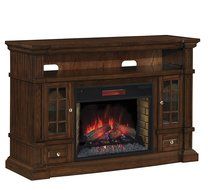 ClassicFlame 28MM6240-O128 Belmont TV Stand for TVs up to 65", Caramel Oak (Electric Fireplace Insert sold separately) N2