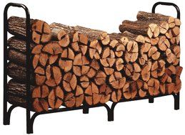 Panacea 15204 Deluxe Outdoor Log Rack, Black, 8-Feet N2