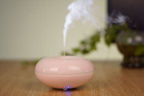 140ml Cool Mist Humidifier Ultrasonic Aroma Essential Oil Diffuser with 7 Cloor LED Lights for Office Home Room... N8