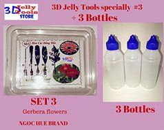 3D Jelly Tools specially -Type 3 - Gerbera flowers and 3 bottle
