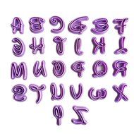 Lariy 36PCS/SET 3D 26 Letters Number 0-9 Cake Mold Silicone Non-Stick Words Cake Mold N5