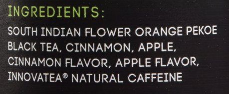 Energy Tea - High Caffeine Apple Cinnamon Black Tea - 150 Mg Of Caffeine Per Bag (16 Tea Sachets) N7