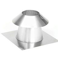 DuraVent 8DT-FF 8" DuraTech Class A Chimney Pipe - Double Wall - Flat Roof Flash, Stainless Steel