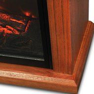 XtremepowerUS Infrared Quartz Electric Fireplace Heater Finish with Remote Controller (Walnut) N8