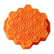 Hyacinther Honeycomb Cake Molds for Kids 17-Hole Silicone Baking Cake Mold Bakeware