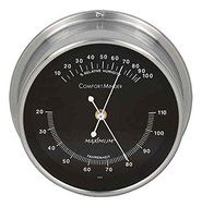 Comfort Minder Black &amp; Nickel Hygrometer