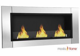 Moda Flame Devant Ventless Bio Ethanol Wall Mounted Fireplace N6