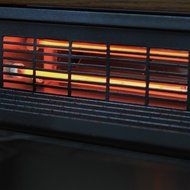 XtremepowerUS Infrared Quartz Electric Fireplace Heater Finish with Remote Controller (Walnut) N11