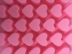CHuangQi Mini Heart Shape Silicone Ice Cube / Chocolate Mold (Pink,Pack of 2) N3