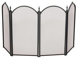 4 FOLD 25" H BLACK SCREEN