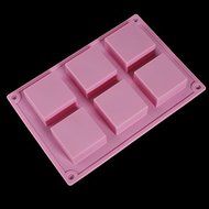 "Silicone 6-Cavity Square Chocolate Jelly Ice Cube Cake Mold Mould" shopping N3