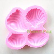Mom&amp;pea 0590 Shells Shaped Silicone Mould for Fondant Cake Sugar Paste Cake Decoration 3d Cake Toppers Mold Soap... N3