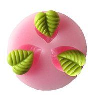 "F0121 Silicone Three Leaf leaves Cake Mould Fondant Soap Mould" shopping N3