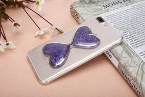 iPhone 7 Plus Case,Phezen Bling Glitter Soft Gel Clear TPU Case for iPhone 7 Plus,Glow in the Dark Luminous Heart... N7