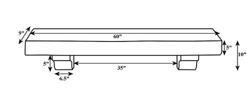 Pearl Mantels Shenandoah Traditional Fireplace Mantel Shelf N18