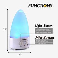 Essential Oil Aroma Office diffuser, Small Ultrasonic Cool Mist Air Humidifier, Aromatherapy Vaporizer, Rainbow... N3