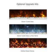 Modern Flames CLX Series Wall Mount/Built-in Electric Fireplace with Black Glass Front, 100-Inch N5