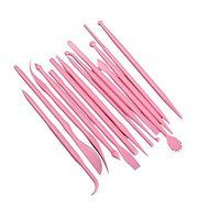 SORCO 14Pcs Cake Decorating Flower Modelling Sugar Craft Carving Tools Kit Pink N4