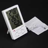EEEKit Bundle of 2 Pack Digital LCD Alarm Temperature Humidity Hygrometer Thermometer Meter Monitor N4