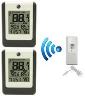Ambient Weather WS-15-2 Dual Zone Wireless 8-Channel Thermometer with Plastic Probe Thermometer
