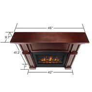 Bradford Slim Wall Mount Electric Fireplace, Features remote control, programmable thermostat, timer function,...