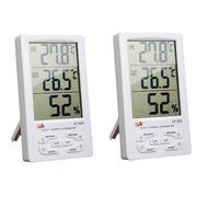 EEEKit Bundle of 2 Pack Digital LCD Alarm Temperature Humidity Hygrometer Thermometer Meter Monitor N5