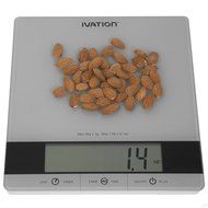 Digital Kitchen Scale w/Timer, Clock, Temperature &amp; RH Levels &ndash; Provides Super Accurate Readings in Ounce, Fluid... N4