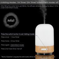 Venere Aroma Diffuser 100ml Ultrasonic Cool Mist Humidifier Real Wood Base and Glass Cover, No Beep Sound Single... N2