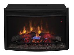 ClassicFlame 25EF031GRP 25" Curved Electric Fireplace Insert with Safer Plug