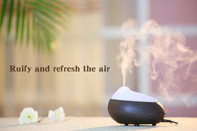 140ml Cool Mist Humidifier Ultrasonic Aroma Essential Oil Diffuser with 7 Cloor LED Lights for Office Home Room... N13