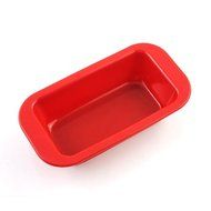 Rectangle Non-stick Toast Bread Cake Baking Mold Loaf Tin Silicone Bakeware Pan (ฺRed) N6