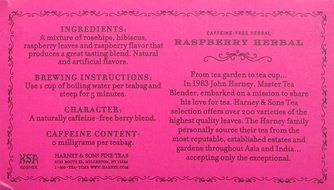 Harney and Sons Raspberry Herbal, Caffeine-Free Herbal 50 Teabags per Box N4
