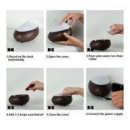 140ml Cool Mist Humidifier Ultrasonic Aroma Essential Oil Diffuser with 7 Cloor LED Lights for Office Home Room... N18