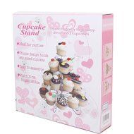 UEETEK 4-Tier Cupcake Stand Hold 23 Cupcakes Chrismas Party Wedding Display Holder Metal Dessert Stand N2