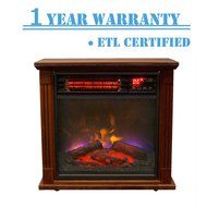 Bestmart INC 1500W Embedded Insert Electric Quartz Infrared Fireplace Heater Flame Logs W/ Remote Control N2