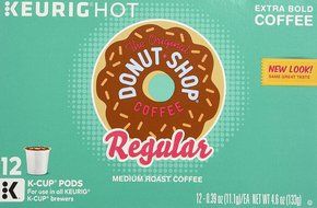 Donut Shop Medium Roast Coffee 12 K Cups,Net wt :4.6 Oz N4