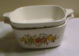 Vintage Corning Spice of Life Individual Casseroles - P-41-B &amp; P-43-B- Set of 2 (No Lids) N2
