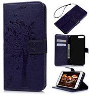 iPhone 7 Plus Case (5.5 inch) - Wallet Flip Folio Stand Case Embossed Flower Tree PU Leather Case Shockproof Soft... N4