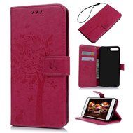 iPhone 7 Plus Case (5.5 inch) - Wallet Flip Folio Stand Case Embossed Flower Tree PU Leather Case Shockproof Soft... N5