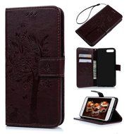 iPhone 7 Plus Case (5.5 inch) - Wallet Flip Folio Stand Case Embossed Flower Tree PU Leather Case Shockproof Soft... N9