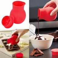 Bakeware Silicone Chocolate Melting Pot Mould Butter Sauce Milk Baking Pouring Pan Tool N3